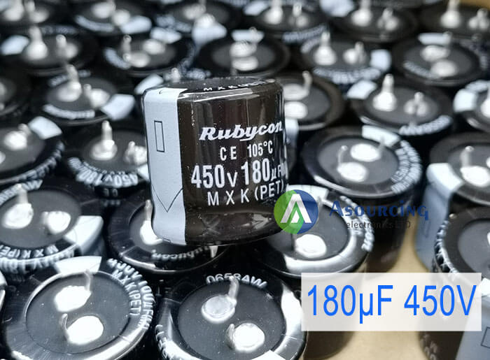 450MXK180MEFCSN25X25 Rubycon Electrolytic Capacitors