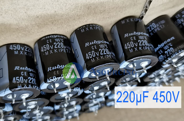 450MXK220MEFCSN25X30 Rubycon Electrolytic Capacitors